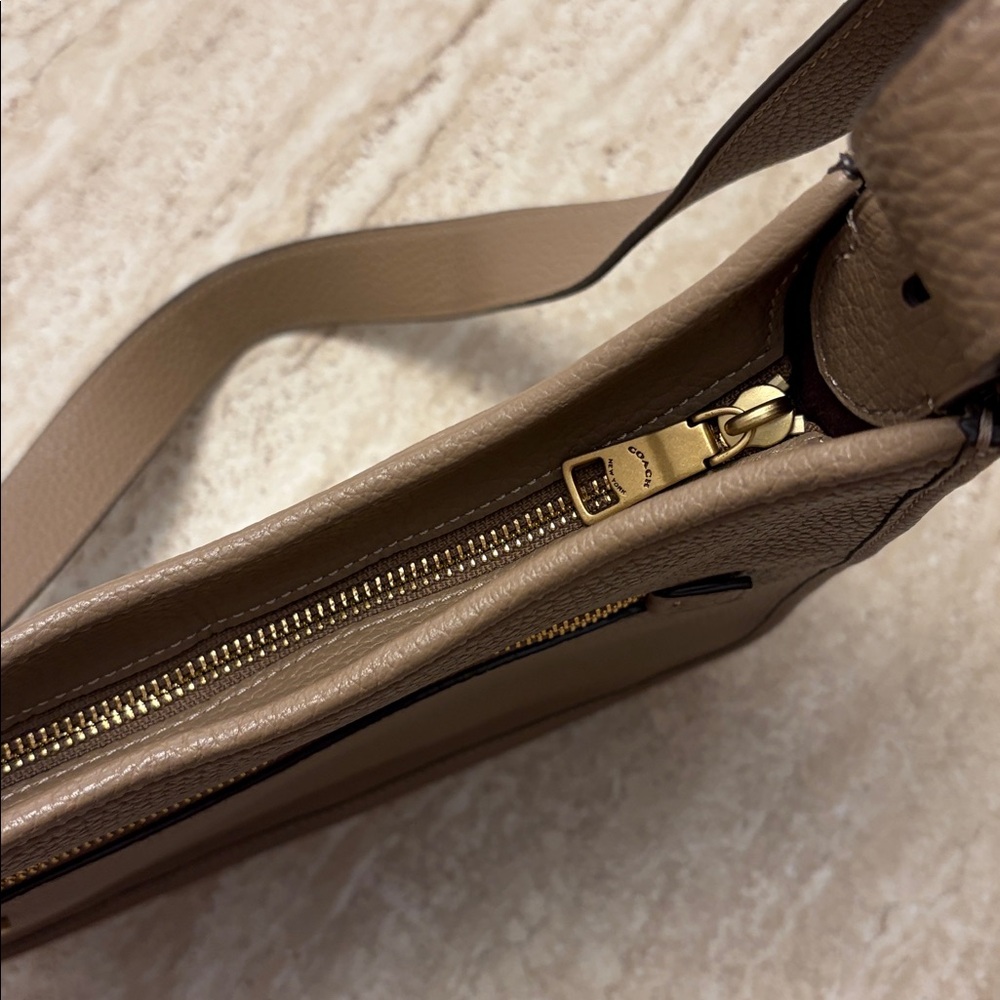 Coach Emery Leather Crossbody Bag in Mocha Pebbled Leather - Picture 9 of 16